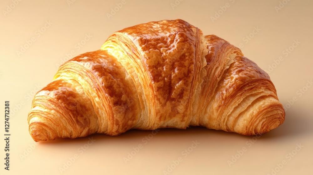 Golden-Brown Croissant: Flaky Layers & Buttery Texture Golden-Brown Croissant: Flaky Layers & Buttery Texture