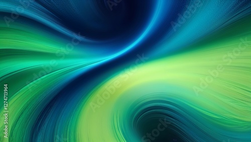 An engaging abstract image featuring dynamic blue and green swirls.