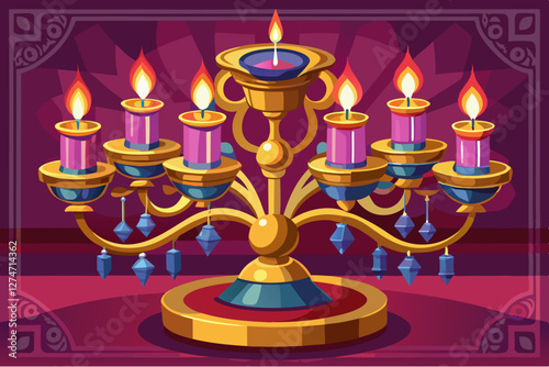 vector of candle holder