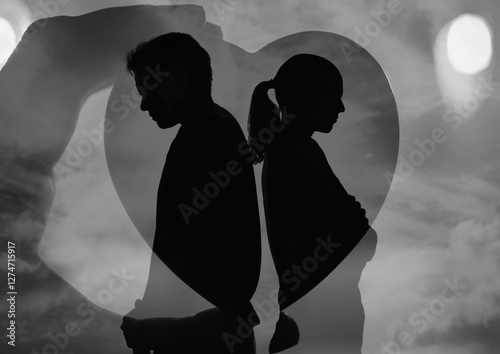 Couple relationship problems, breakup, divorce, marriage problems 