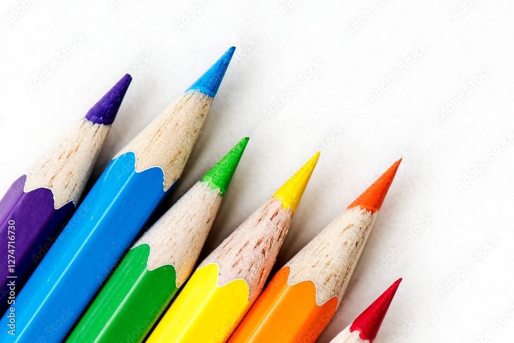 Naklejka premium Colorful color pencils background