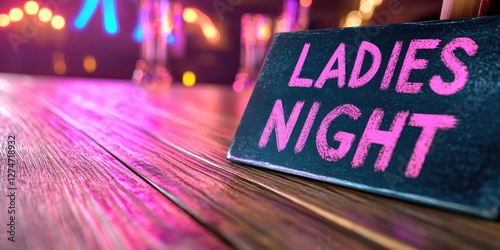 Bar table with chalkboard sign 