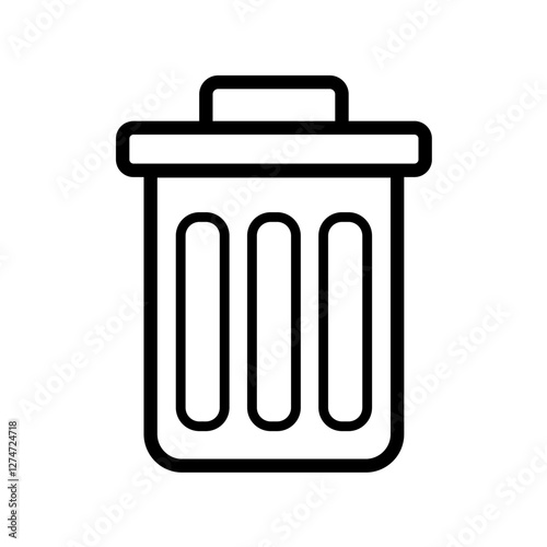 Trash, recycle bin - vector icon 