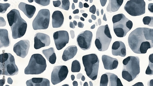 Blue and white polka dot pattern for wallpaper or textile design.
