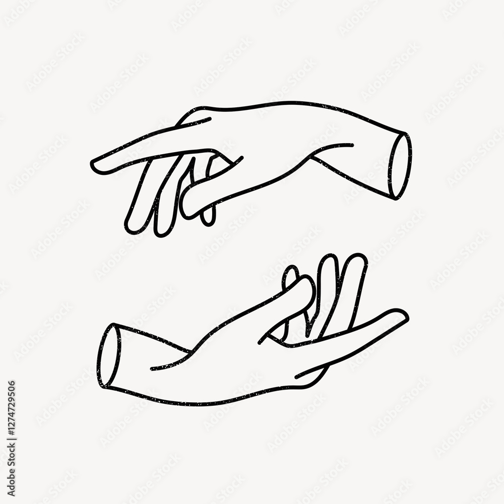 Hand gesture clipart, doodle illustration Hand gesture clipart, doodle illustration