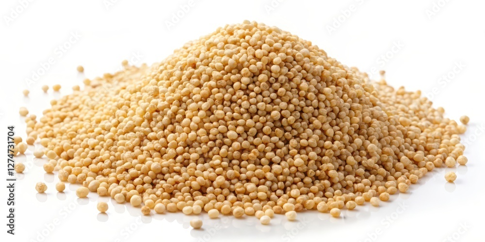 Heap of Couscous on White Background Heap of Couscous on White Background