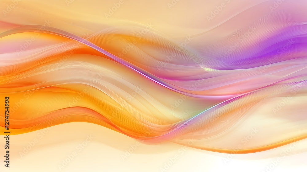 Abstract orange purple waves, background design Abstract orange purple waves, background design