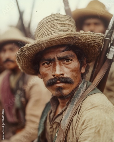 Indigenous mexican warriors in traditional attire reflecting cultural heritage