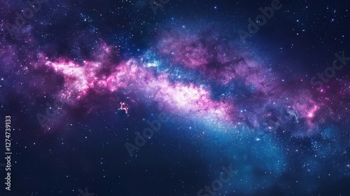 Wallpaper Mural Realistic space scene with a nebula, shining stars, and swirling cosmic dust Torontodigital.ca