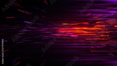 Dynamic abstract background showcasing lines of vibrant colors  symbolizing speed  movement  and technological advancement in a digital space.