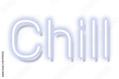 Chill neon word transparent png