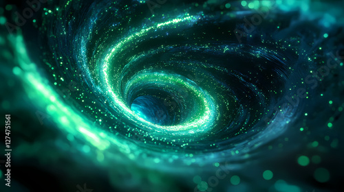 vibrant neon green swirls