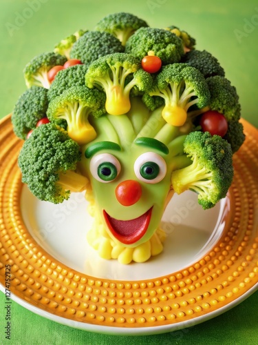 Create Your Own Fun Food Characters With Broccoli and Veggies. Generative AI