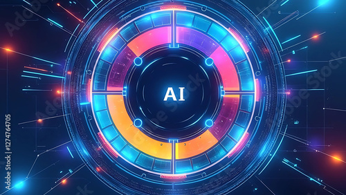 vector illustration of an abstract technology background