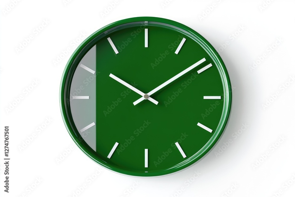 Precision in Time: A close-up studio shot captures a striking minimalist green clock, emphasizing the essence of precise timekeeping and timeless design Precision in Time: A close-up studio shot captures a striking minimalist green clock, emphasizing the essence of precise timekeeping and timeless design