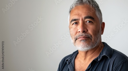 Portrait of a serious hispanic immigrant man / Latino immigrant / Migrant
