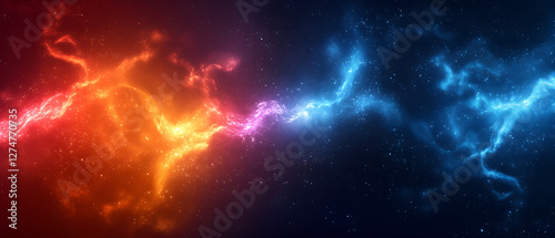 abstract galaxy shot; computer-generated colorful cosmos background