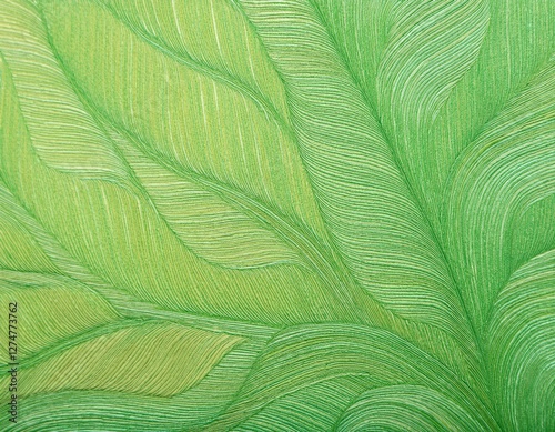 colorful leaflike green painting