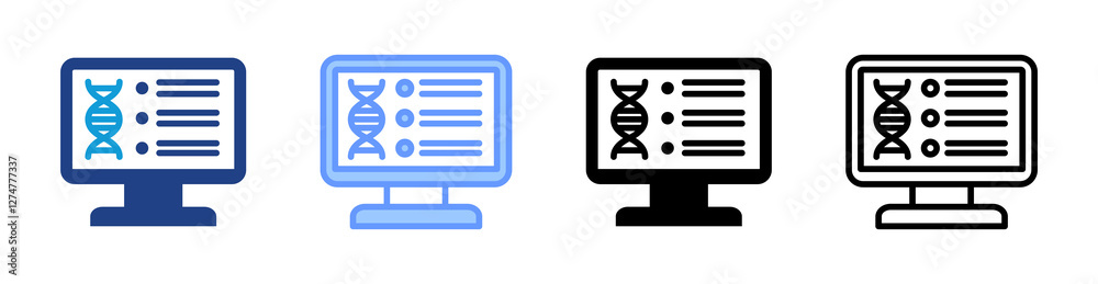 Computational Biology icon set multiple style collection Computational Biology icon set multiple style collection