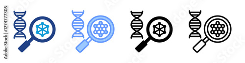 Microarray icon set multiple style collection