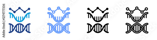 Gene Expression icon set multiple style collection