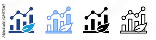 Biostatistics icon set multiple style collection