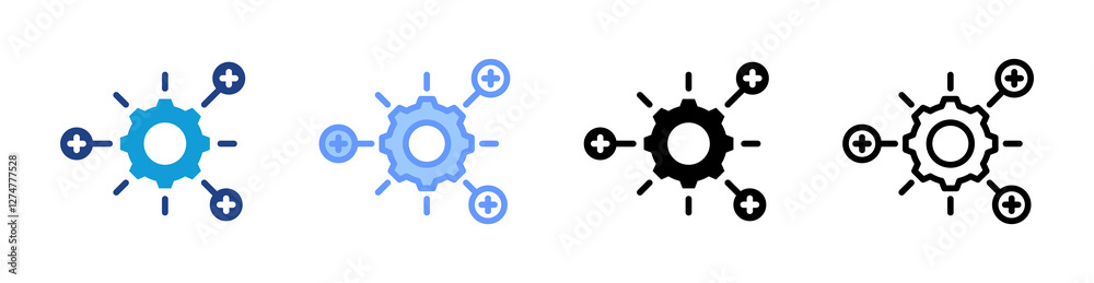 Functional Enrichment icon set multiple style collection Functional Enrichment icon set multiple style collection