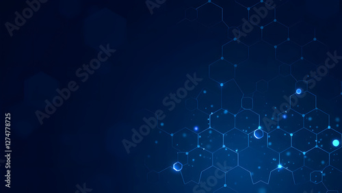 Abstract blue geometric pattern with seamless circles for a modern web design backdrop