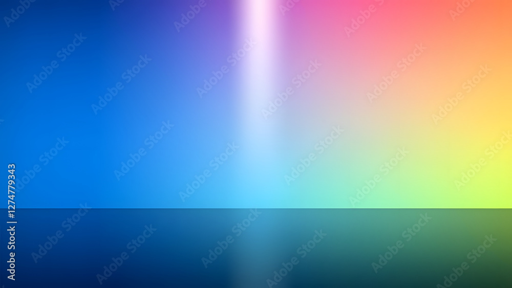 Fototapeta premium A vibrant abstract colorful background with bokeh lights creates a soft, smooth gradient of rainbow hues