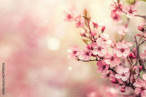 Delicate Pink Blossoms in Spring
