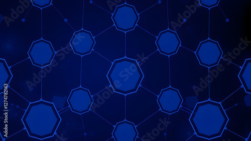 Abstract blue geometric pattern with seamless circles for a modern web design backdrop