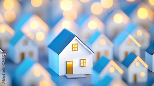 Dream Home in a Cozy Neighborhood Night Lights