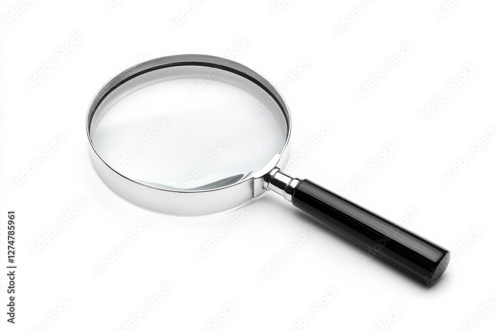 Exploring the intricate details of life with a classic magnifying glass on a clean background isolated on transparent background Exploring the intricate details of life with a classic magnifying glass on a clean background isolated on transparent background