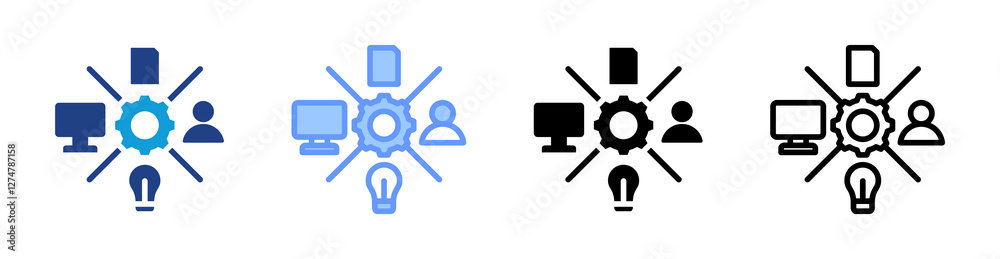 Role icon set multiple style collection Role icon set multiple style collection