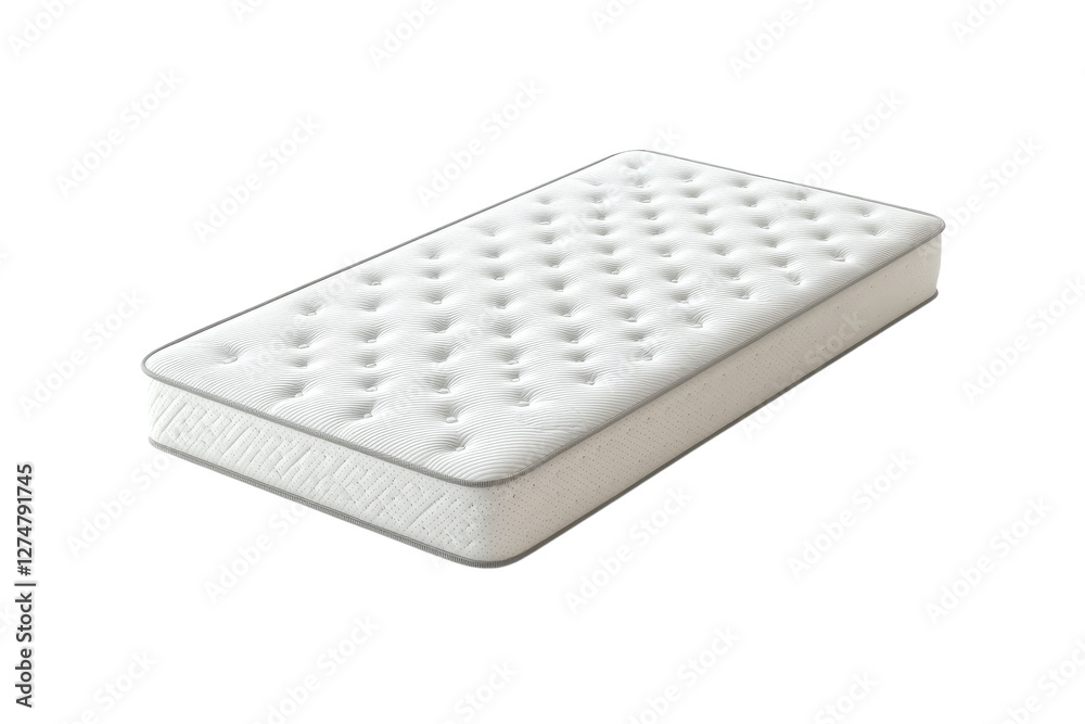 A cozy, modern mattress resting on a minimalist background, perfect for tranquil sleep retreats isolated on transparent background A cozy, modern mattress resting on a minimalist background, perfect for tranquil sleep retreats isolated on transparent background