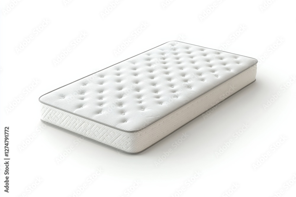 A cozy, modern mattress resting on a minimalist background, perfect for tranquil sleep retreats isolated on transparent background A cozy, modern mattress resting on a minimalist background, perfect for tranquil sleep retreats isolated on transparent background