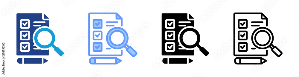 Survey icon set multiple style collection Survey icon set multiple style collection