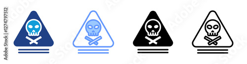 Danger icon set multiple style collection