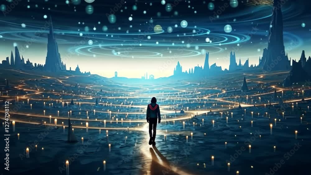 Explore the mysteries of the parallel universe and its multiple dimensions. Ai Generated.