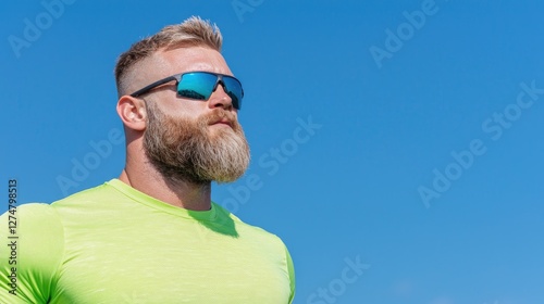 Man with beard and sunglasses outdoors (1) photo