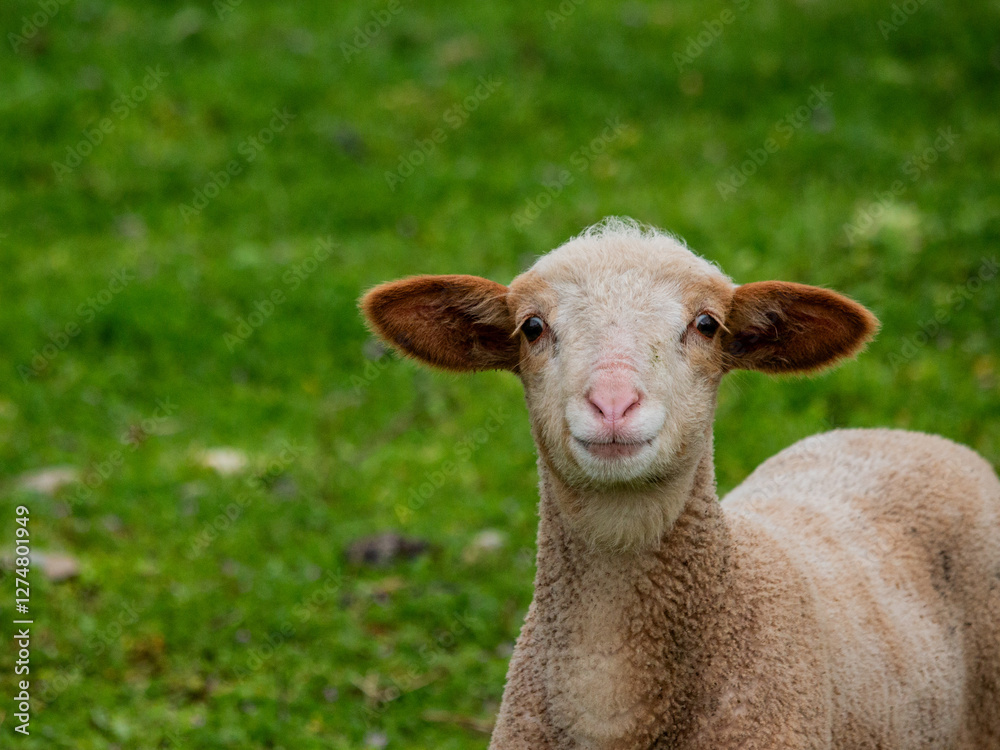 Fototapeta premium close up of a sheep