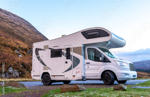 A Motorhome Can Be A Fun Way To Enjoy Nature Here Seen As It's Parked Up In The Wilderness