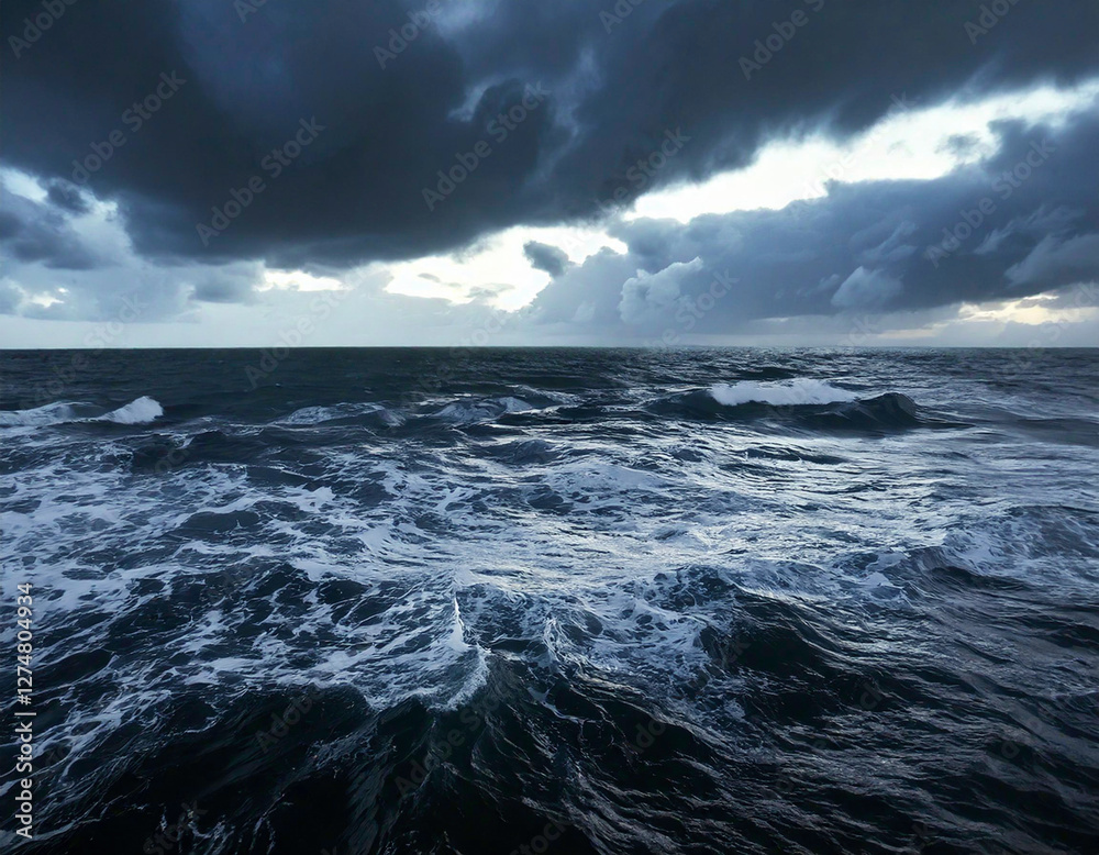 Fototapeta premium Stormy Seas Dramatic Skies