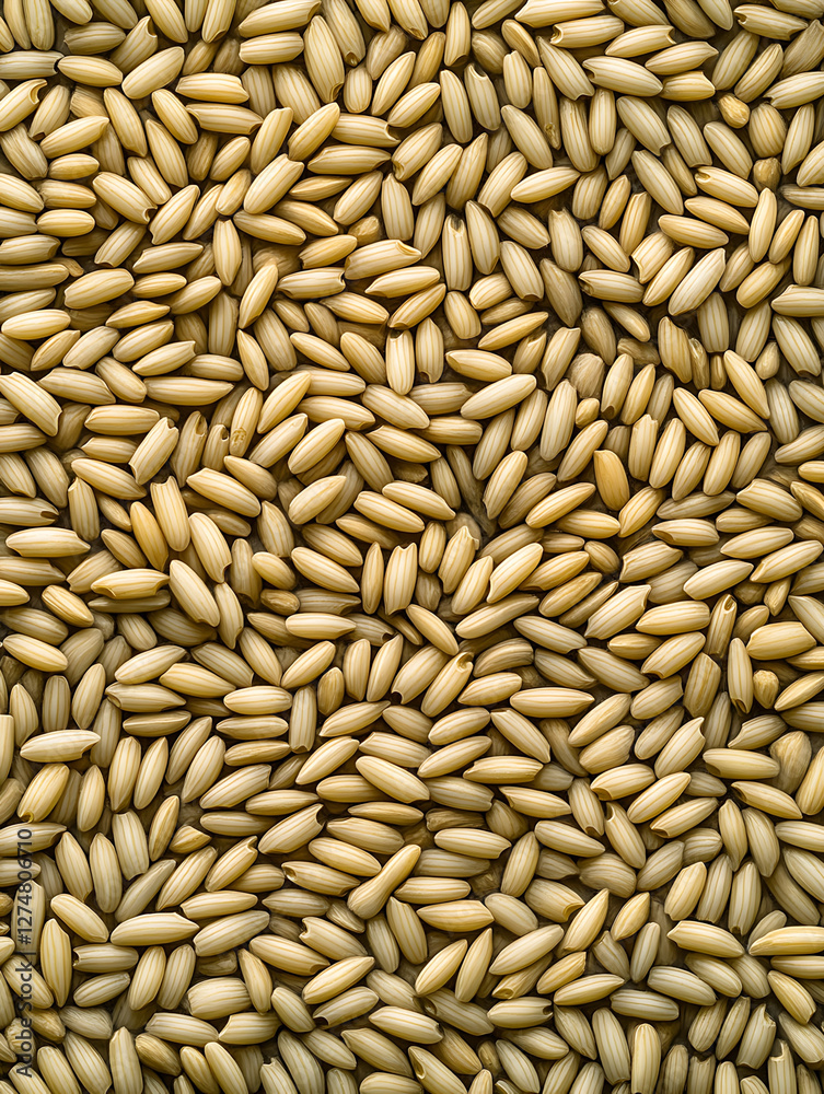A dense textured array of pale elongated pine nuts uniformly arranged and brightly lit. A dense textured array of pale elongated pine nuts uniformly arranged and brightly lit.