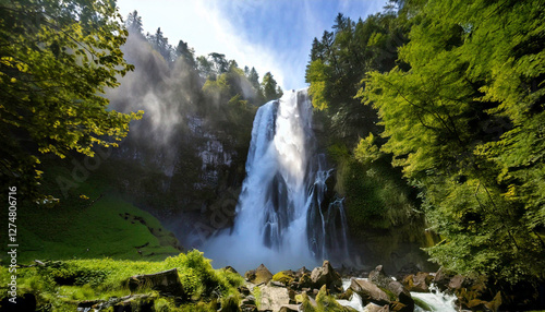 Energetic Waterfall Mist Textures