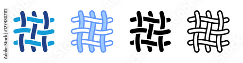 Fiber icon set multiple style collection