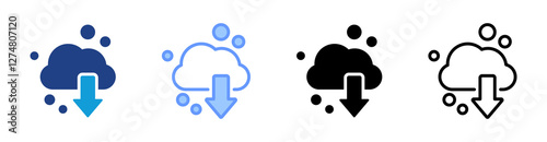 Carbon Dioxide icon set multiple style collection