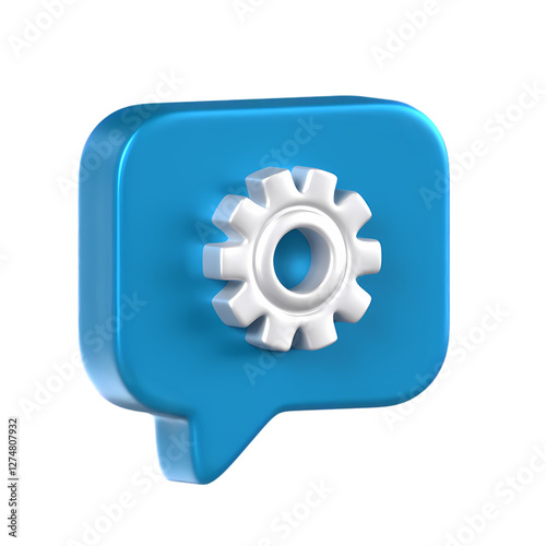 Chat Settings 3D Icon with transparent background (HD)	