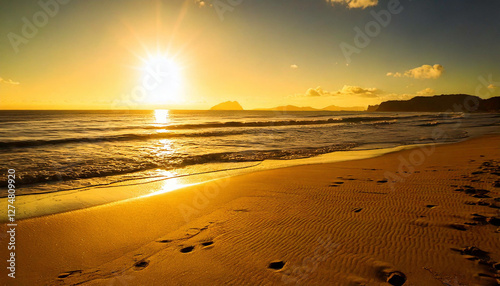 Golden Beach Soft Light Shadows