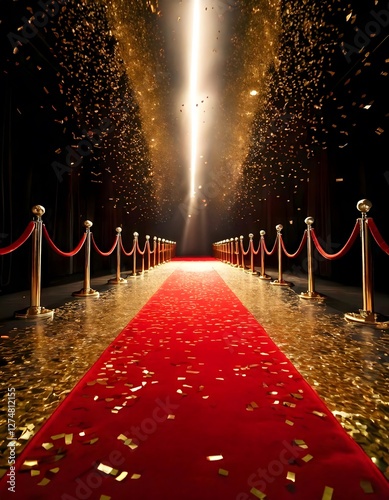 Golden Confetti Red Carpet